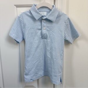 Little English blue striped polo 4yr